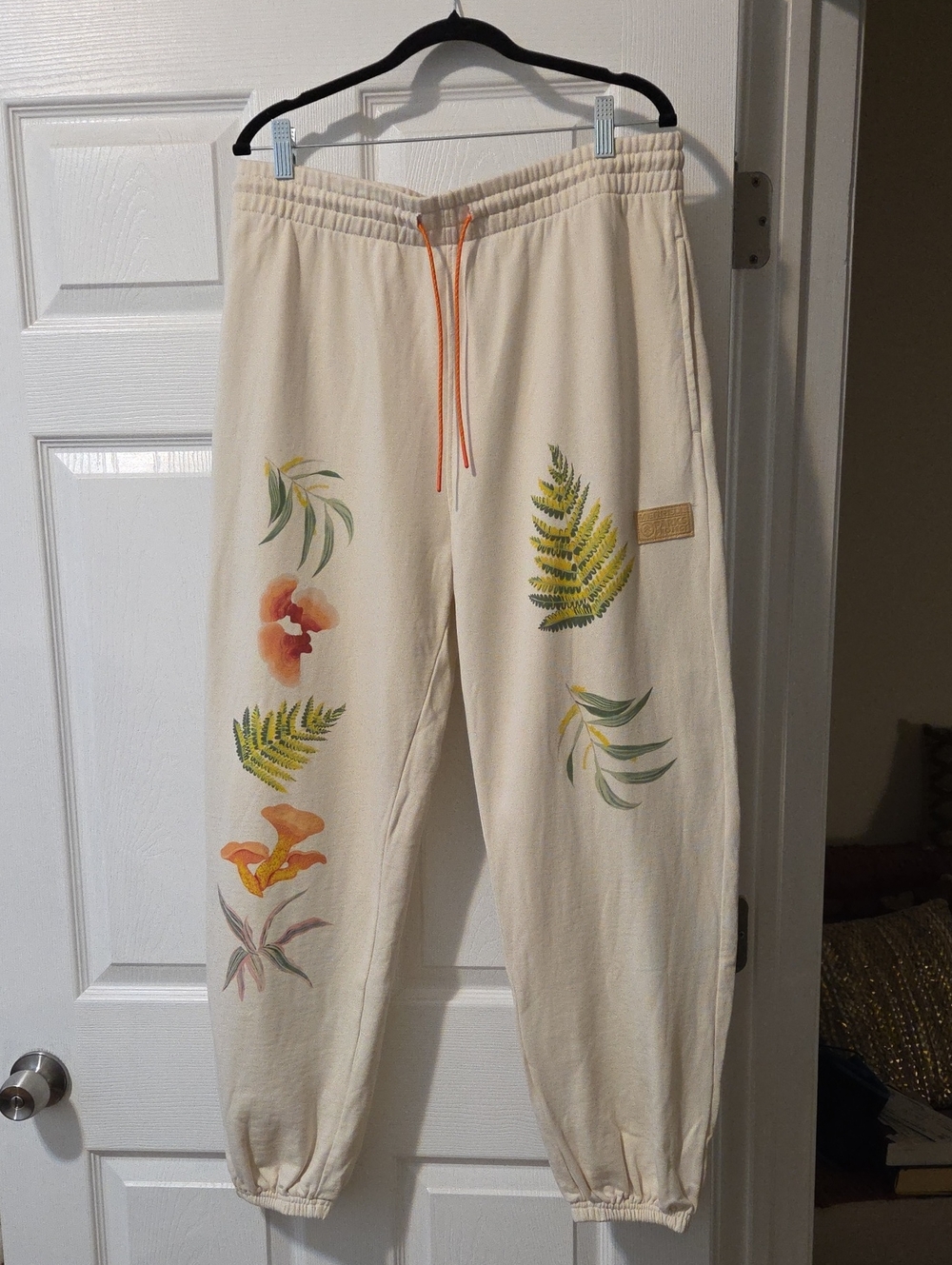 Merrell Parks Project Cream Joggers Botanical Print